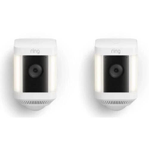 RING Spotlight Cam Plus Battery - White - 2 Pack [B0B7QMF9T5]