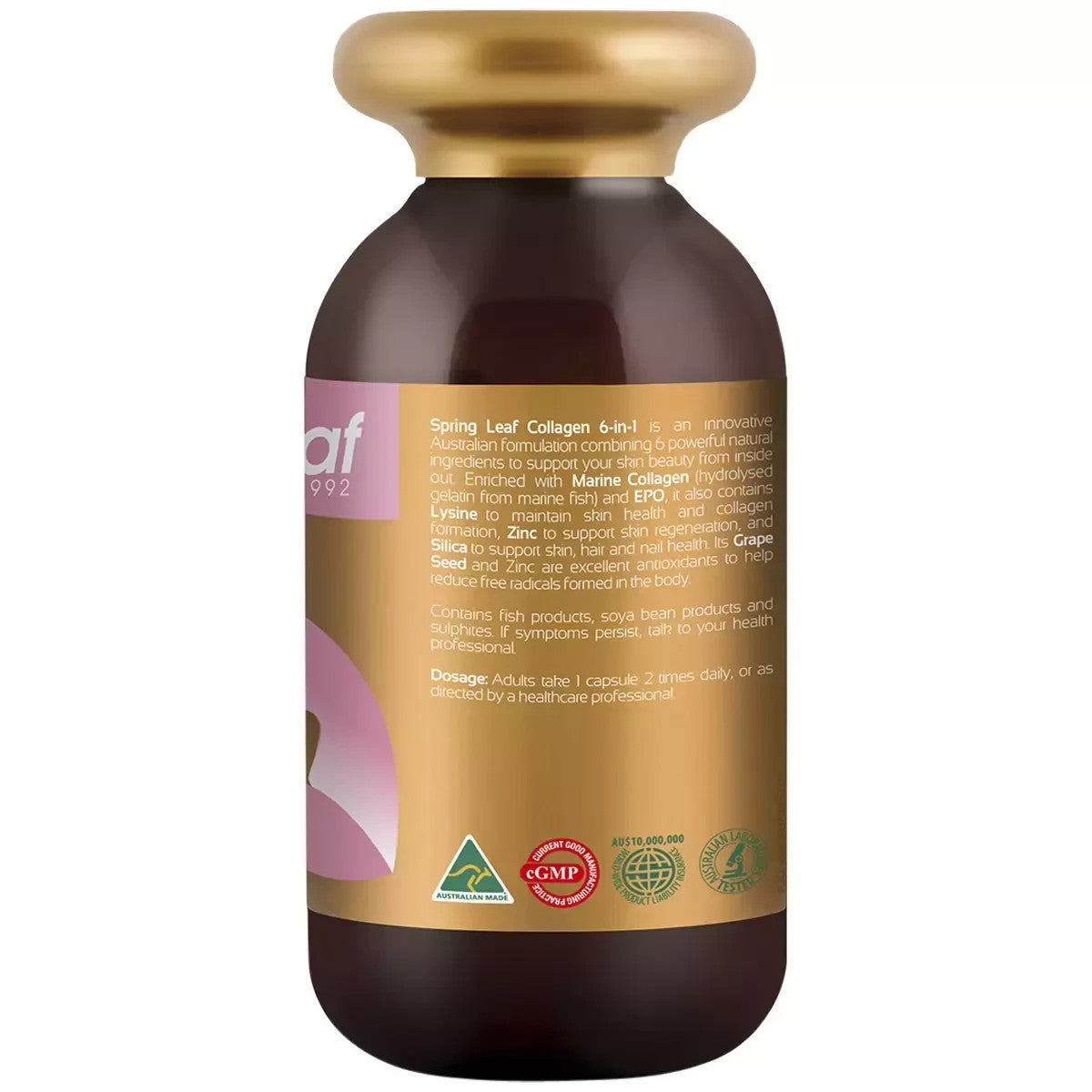 Spring Leaf Inner Beauty Collagen 6 in 1 180 Capsules Skin Beauty