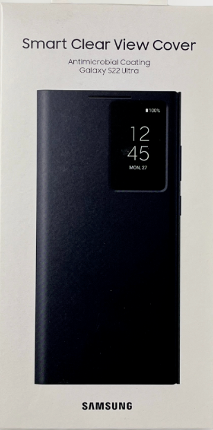 Samsung Clear View Cover Antimicrobial Coating for Galaxy S22 Ultra