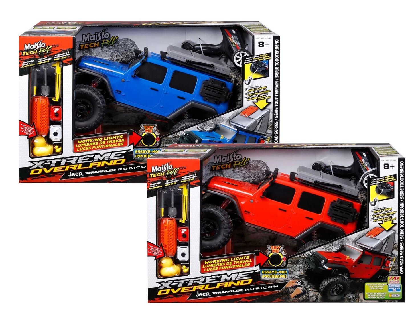 Maisto 57cm Jeep Overlander Remote Control RC Off Road 4X4 Truck LED Light Winch