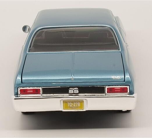 Maisto 1:18 1970 Chevrolet Nova SS Coupe Blue Die Cast Toy Diecast Car