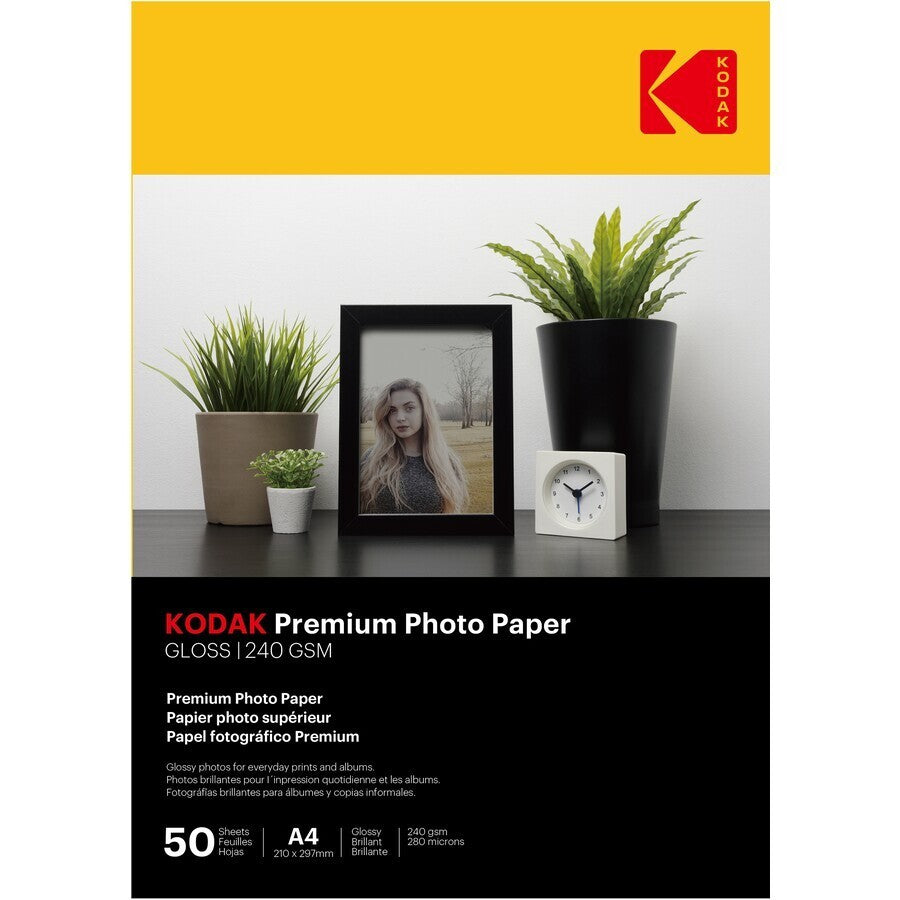 50 Sheets Kodak Gloss Instant Dry 240gsm A4 Photo Paper