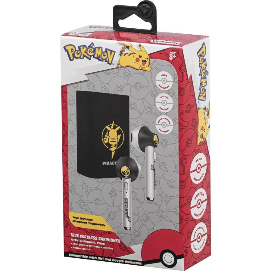 Pokemon True Wireless Earphones TWS with Charging Case Supports Google Assistant