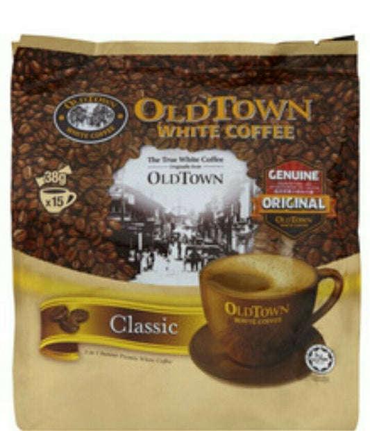 2 packs Old Town Instant White Coffee 3 in 1 Classic 38G x 15 Sachets