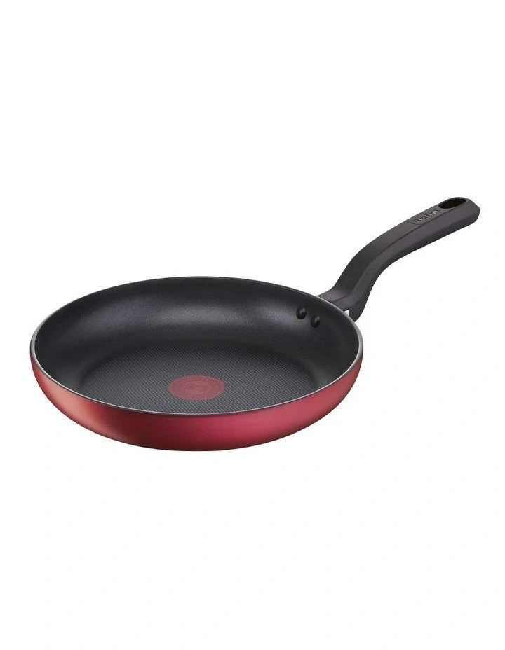Tefal Red Delight Frypan Set 24cm And 28cm Twin Pack in Red