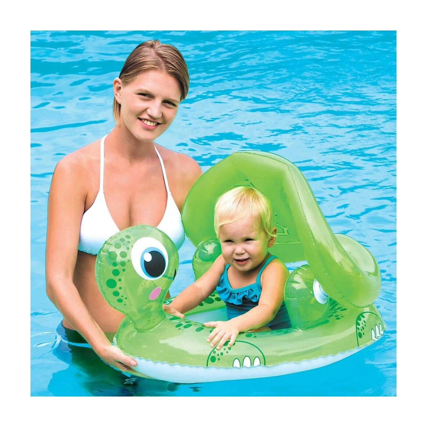 Bestway FLOATING TURTLE BABY CARE SEAT INFLATABLE POOL FLOAT 74X66cm 34094