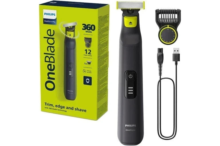 Philip OneBlade Pro 360 blade Face Shaver Trim Edge Shave 12 Length Norelco