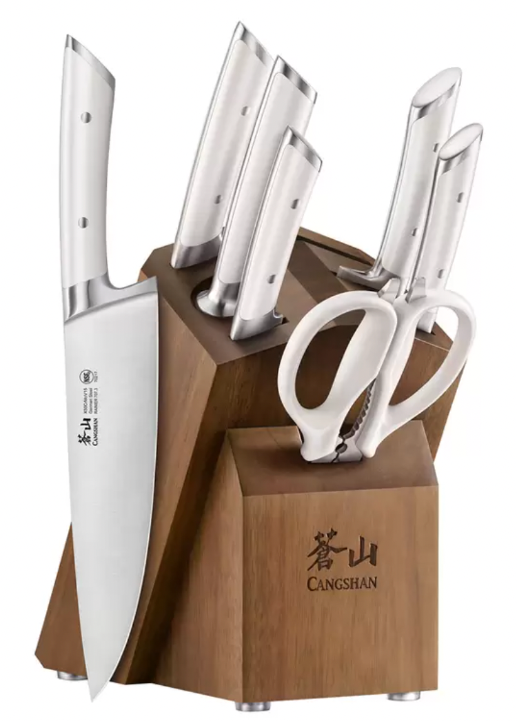 Cangshan Rainer Series Knife Block 8 Piece Set Kitchen Knife Set Chef Knife Set