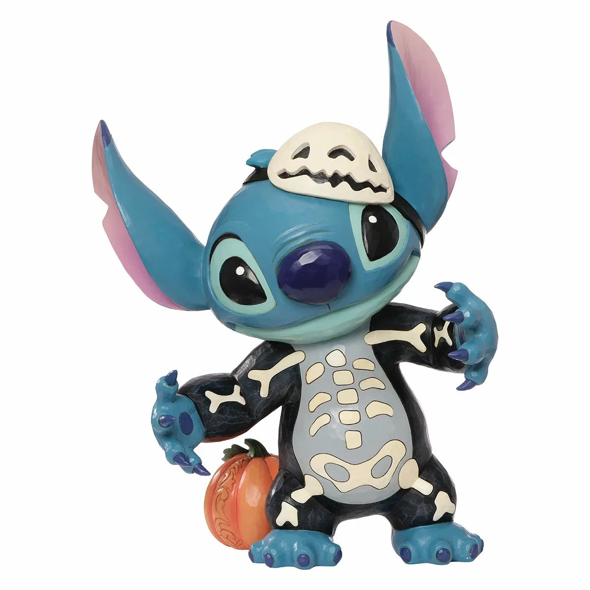 Disney Traditions Stitch Skeleton Statue Glow in Dark 43.8cm Halloween Figurine