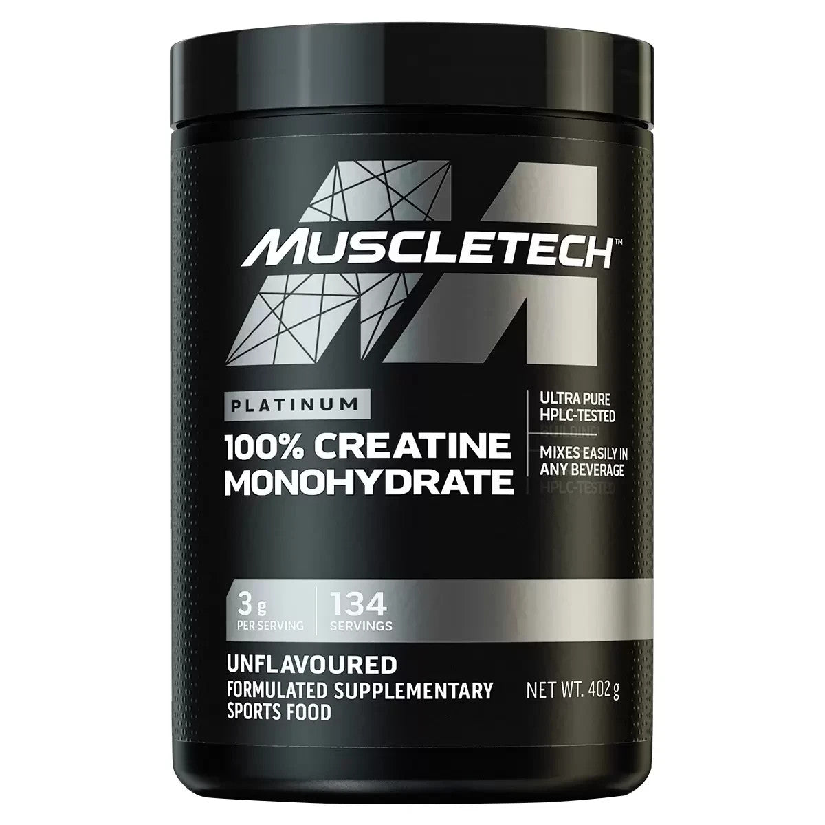 Muscletech 100% Creatine Monohydrate Unflavoured 402g 134 Serve