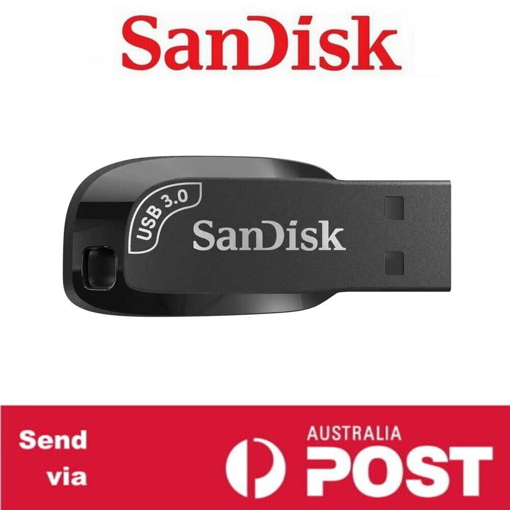 USB 3.0 Flash Drive SanDisk Ultra Shift PC Mac Memory Stick 100MB/s SDCZ410