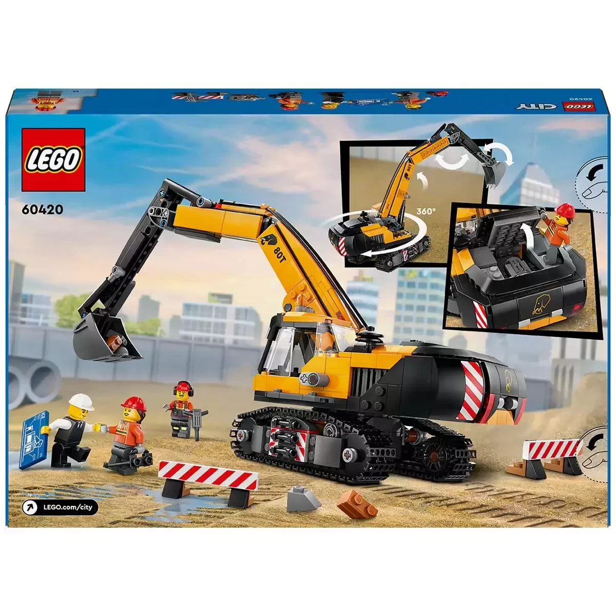 LEGO City 60420 Yellow Construction Excavator NEW SEALED BOX 