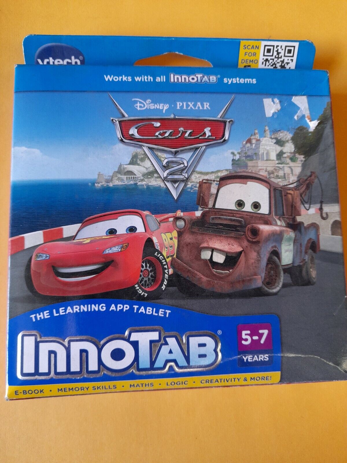 Vtech Innotab Disney Pixar Cars Learning App Brand New