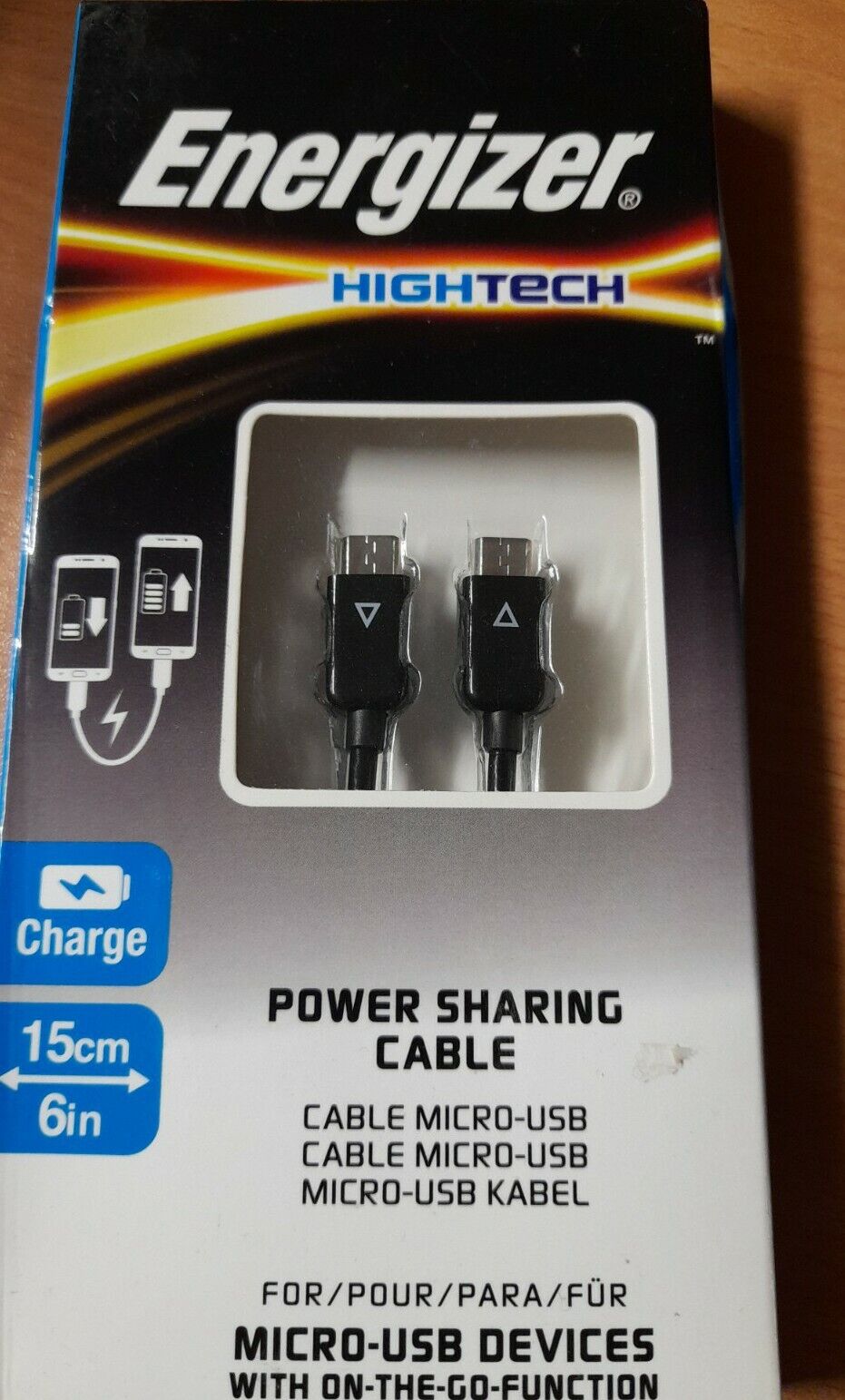 Energizer Power Sharing Cable Micro USB Brand New