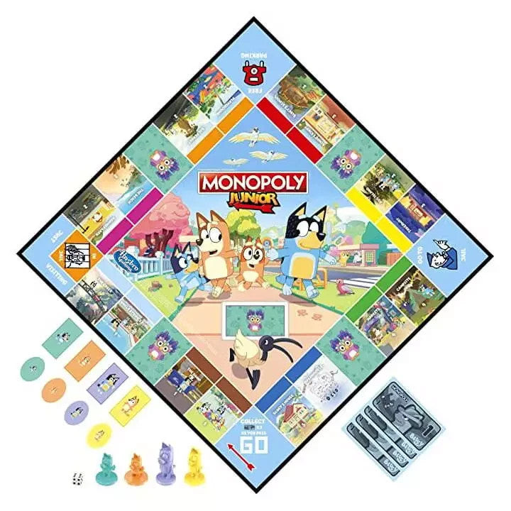 Monopoly Junior Bluey Edition Board Game NEW Token Chilli Bingo Bandit Heeler