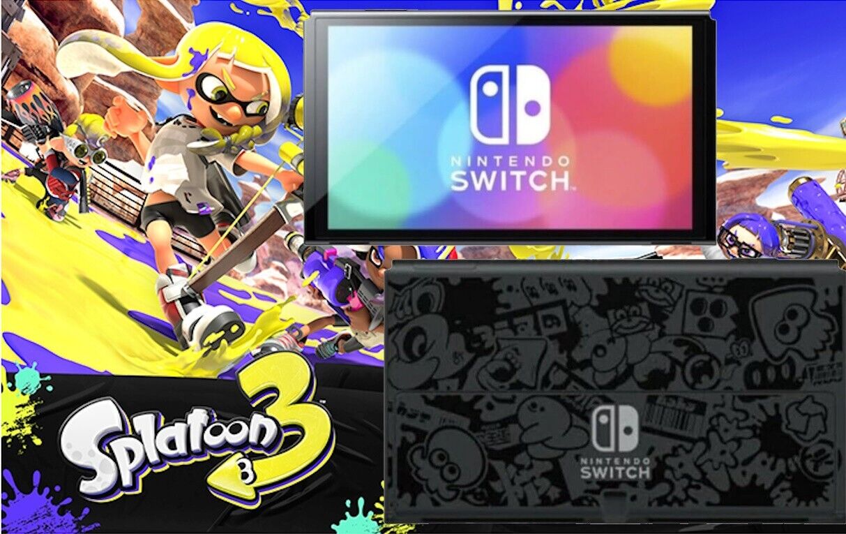 New Nintendo Switch OLED Model 7" Display 64Gb Splatoon 3 Edition [Console ONLY]