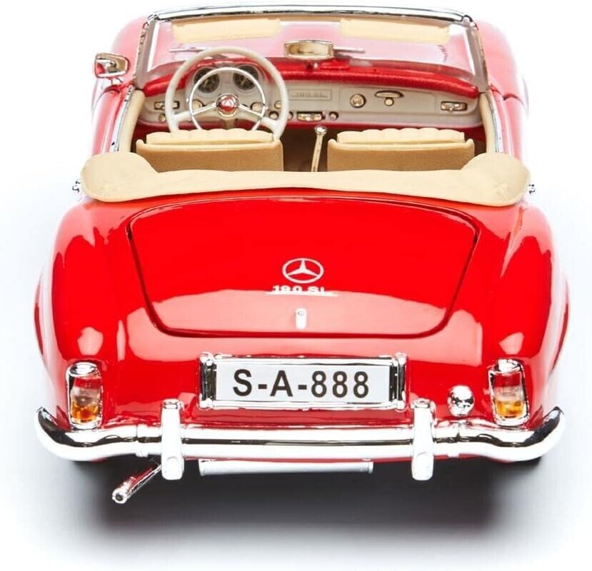 Maisto 1:18 1955 Mercedes-Benz 190SL Diecast Vehicle Display Car Red