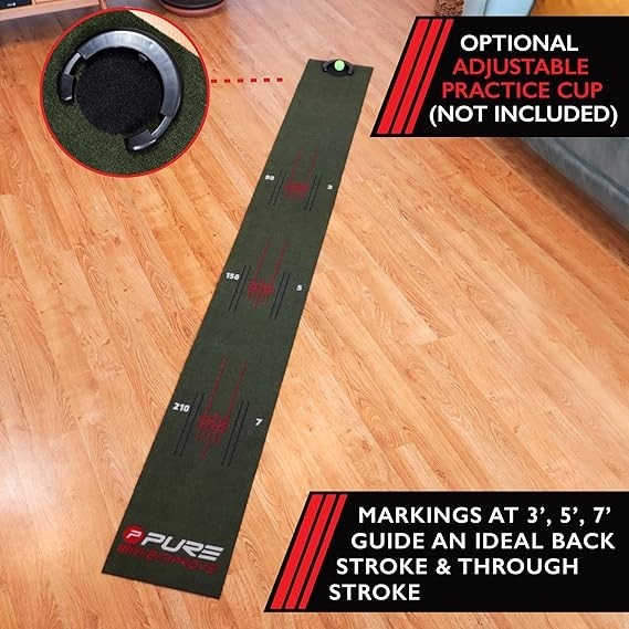 Pure2Improve Perfect Stroke Putting Mat 275 x 30 cm