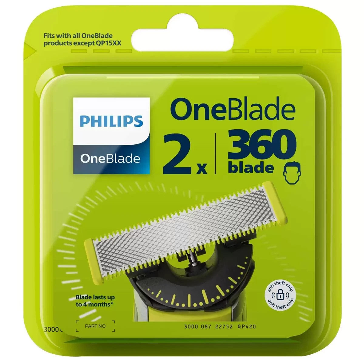Philips OneBlade Face PRO 360 Bundle 12 Length Precision Comb 2X Blade