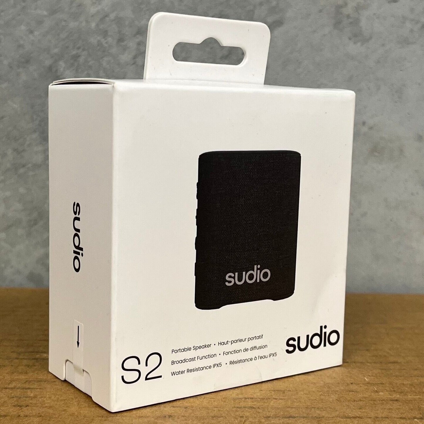 Sudio S2 Wireless Portable Speaker On-The-Go Rechargeable Water Proof IPX5 Black