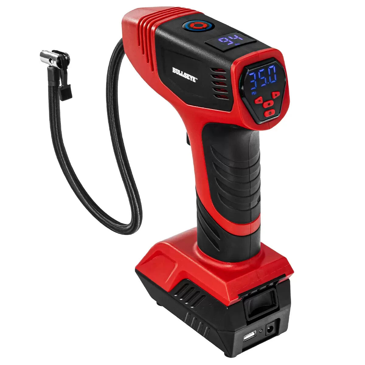 Bullseye Pro Max Rechargeable Cordless Tyre Inflator Air Pump Compressor Gauge