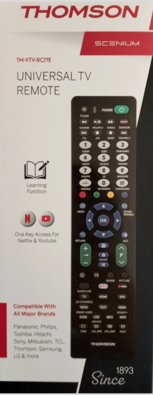 Universal TV Remote Control For Major Brands, One Key Access For Netflix,Youtube