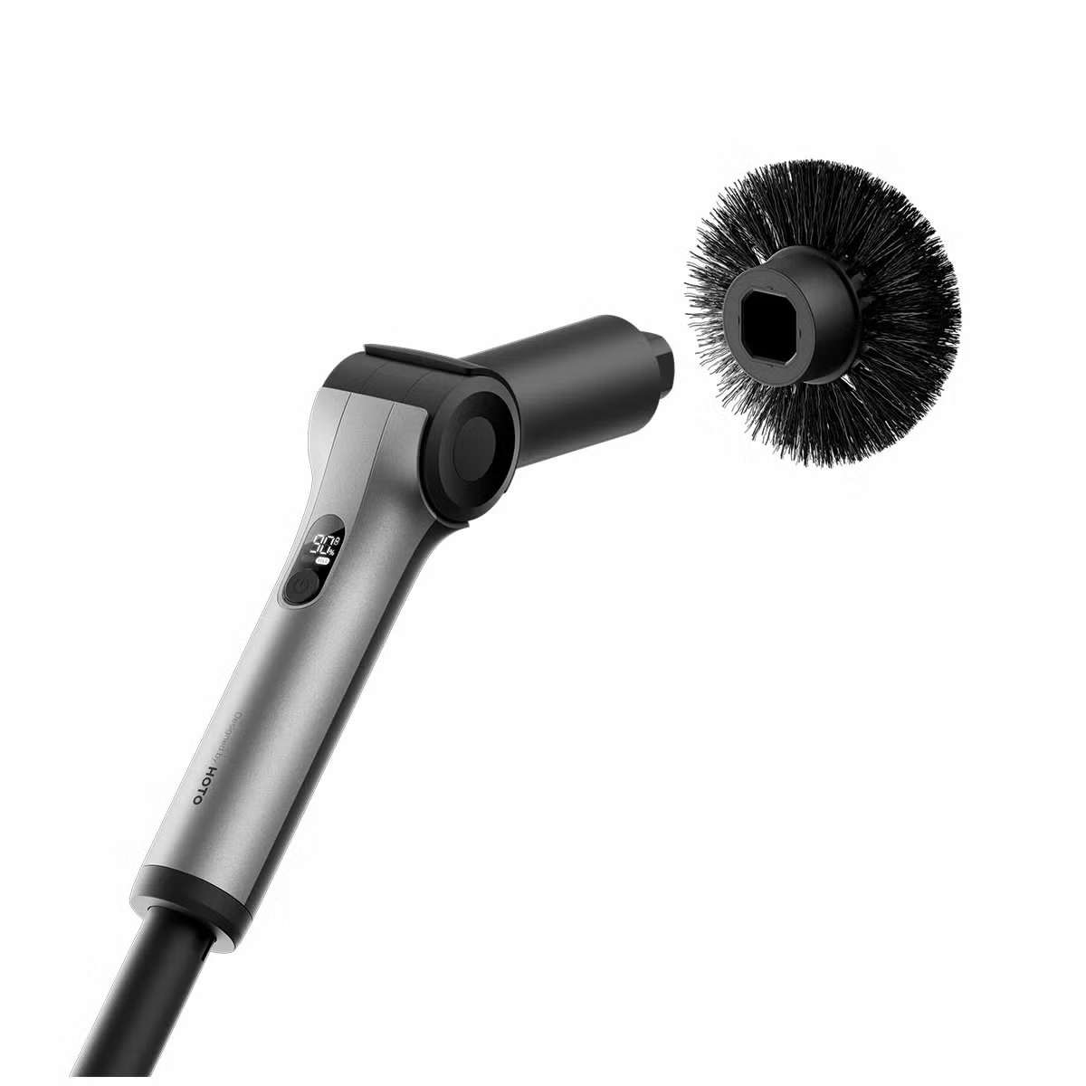 HOTO FLEXI Cordless Spin Scrubber QWQJA08 Adjustable Angles 8 Brush Heads Remote