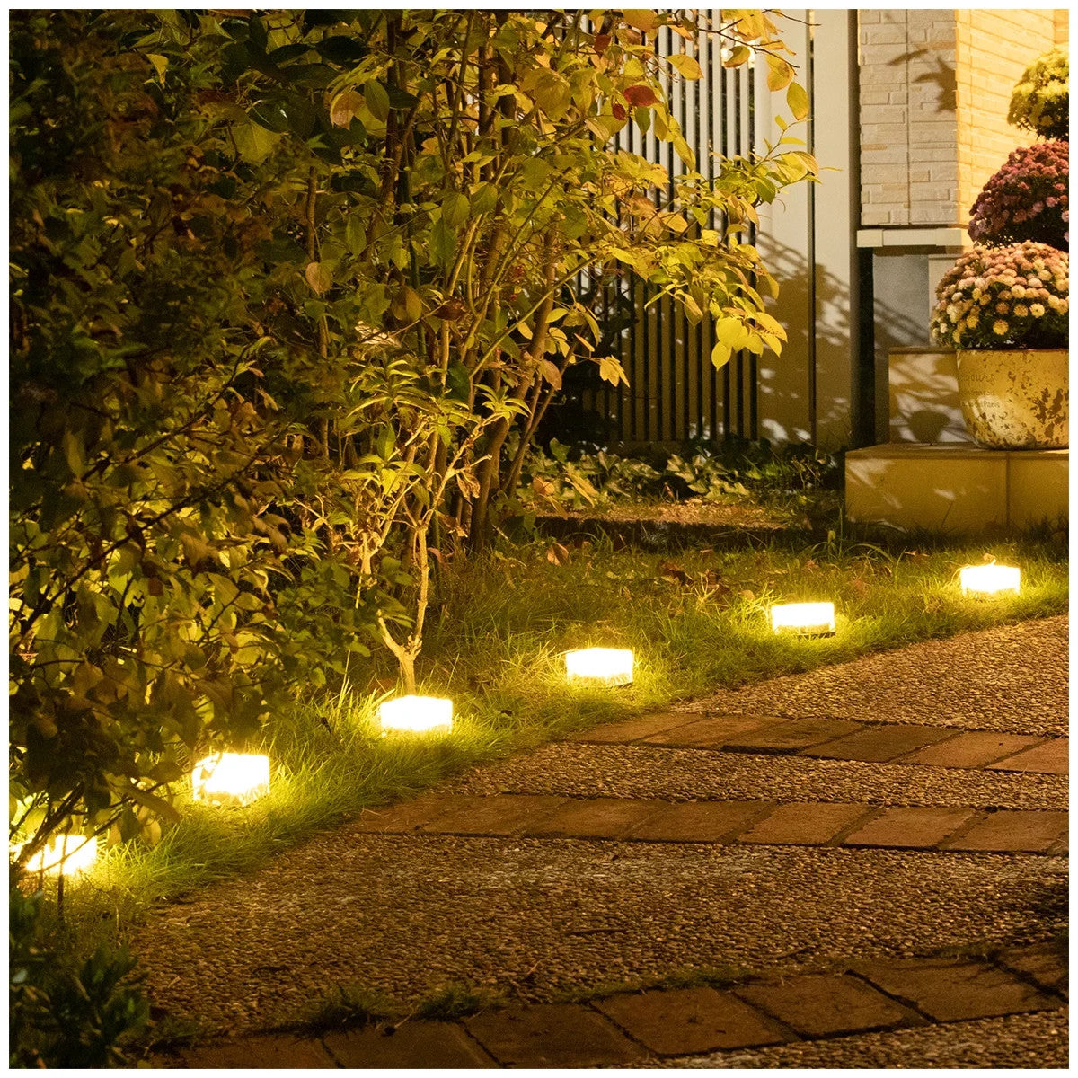 Dais Solar Brick Light Outdoor Lights Path Garden Camping LED 6 Pack Warm White