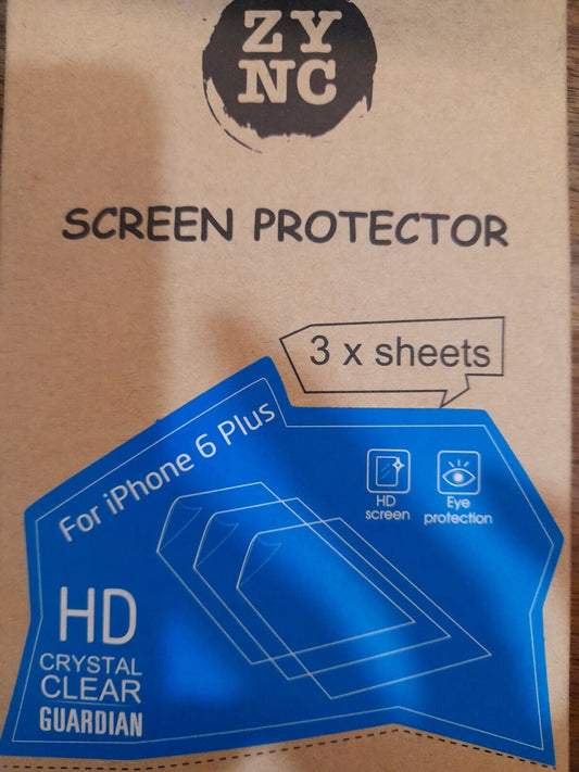 Zync iPhone 6 Plus 3x Sheets Clear Screen Protector
