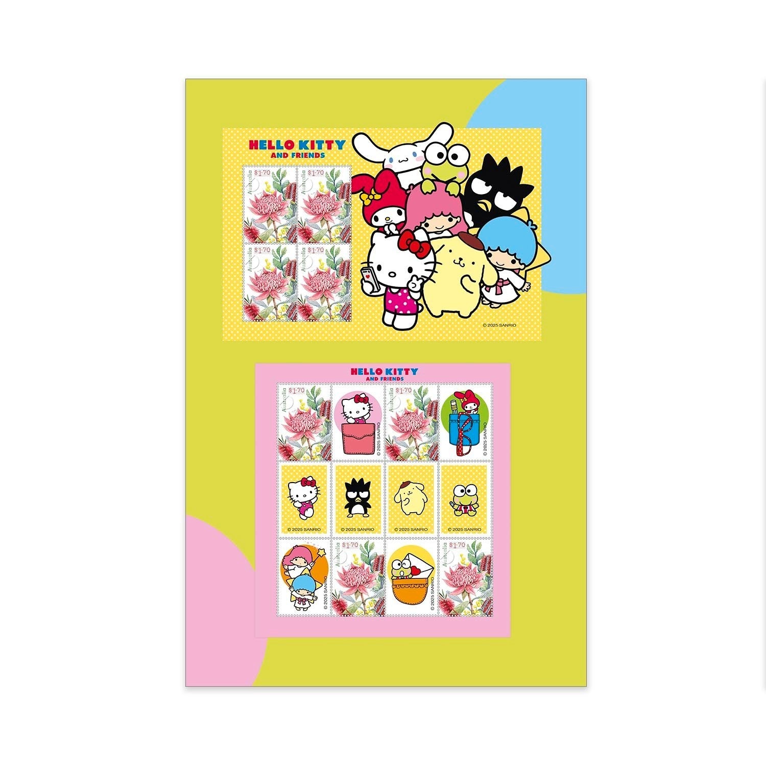 2025 Hello Kitty And Friends Stay Together Stamp Pack | Australia Post NEW