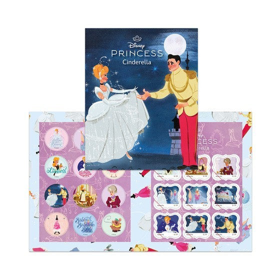 2025 Disney Princess Cinderella 75th Anniversary Stamp Pack Australia Post NEW