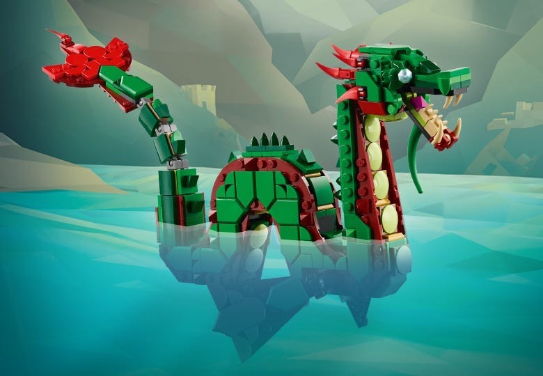 LEGO Creator 31161 3-in-1 Medieval Dragon, Sea Serpent & Phoenix Building Set
