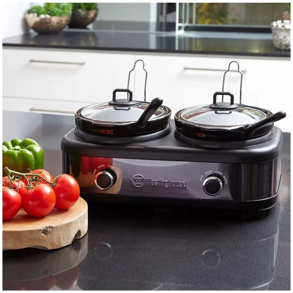 Westinghouse Slow Cooker With Auto Function 2 x 2.5L Twin Slow Cooker