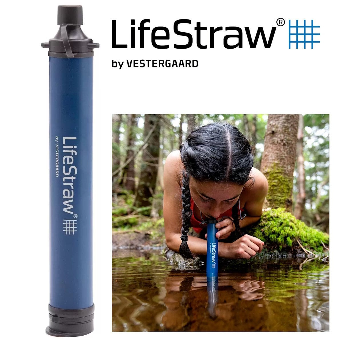 Lifestraw Personal Water Filter Straw Purifier for Hiking, Camping, Emergency