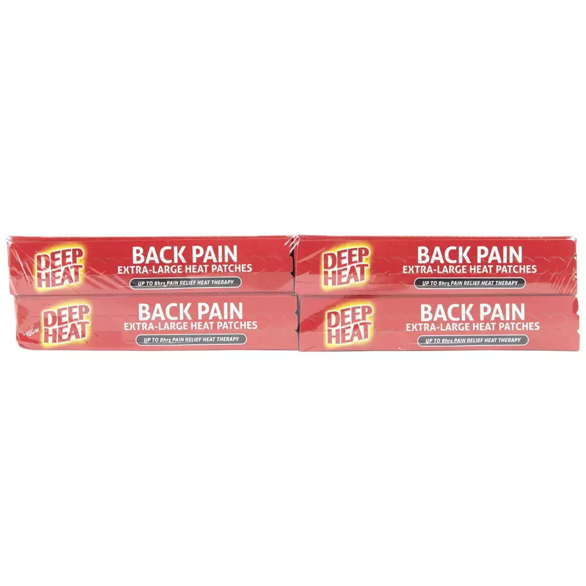 4 X Deep Heat Back Pain Extra-Large Heat Patches 2 Pack