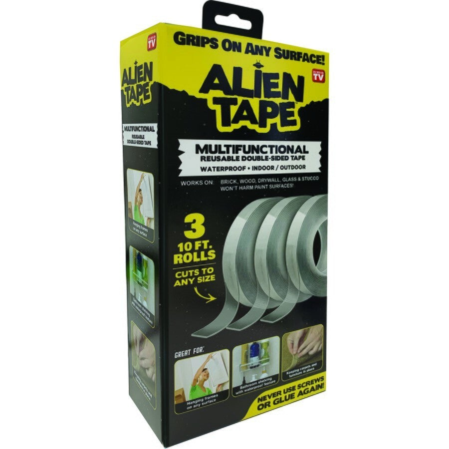 Alien Tape Double-Sided Reusable Washable Non-Adhesive 3 x 3m Rolls 3 cm Wide Oz