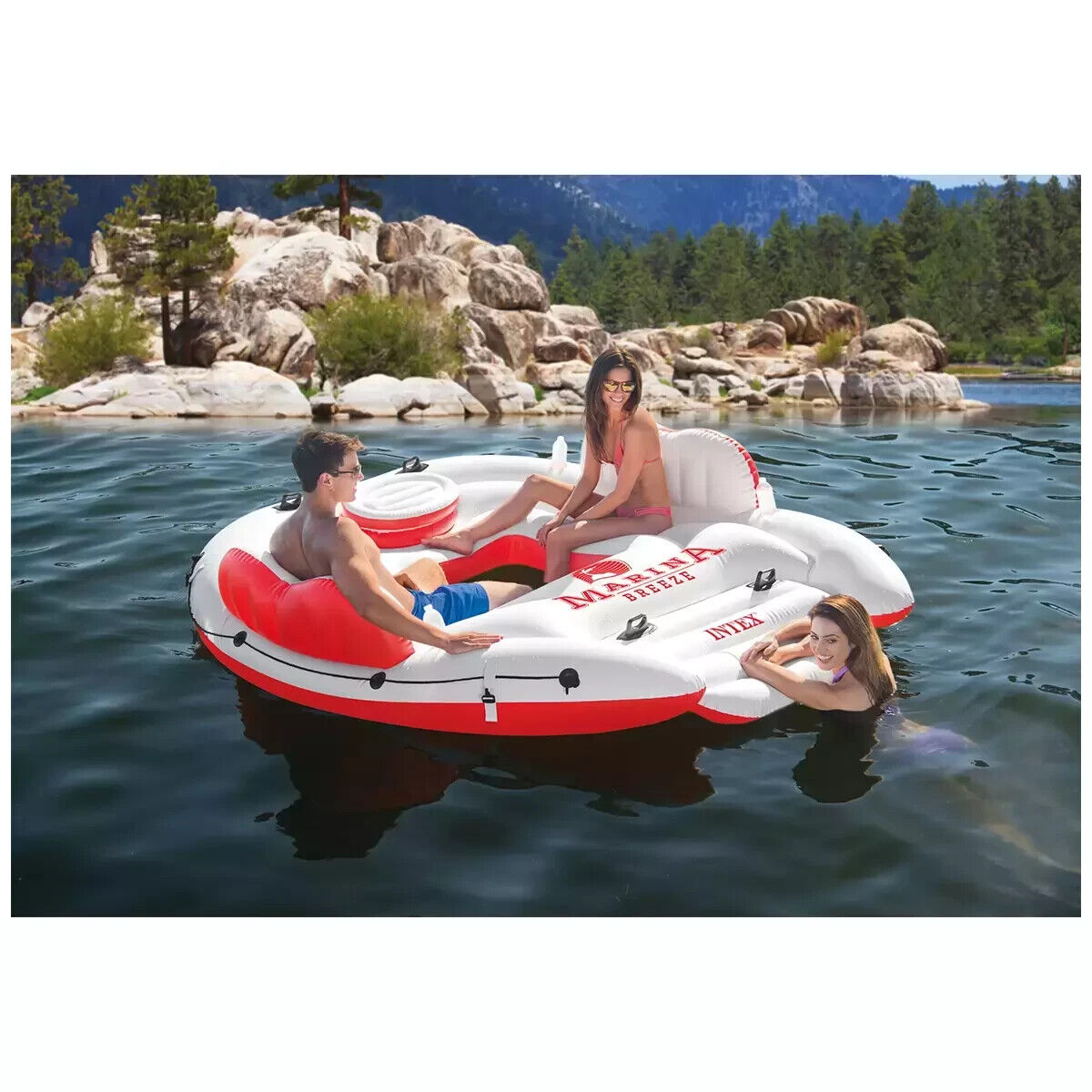 Intex Marina Breeze Island Inflatable Swimming Pool Party /Beach Float 2.59M