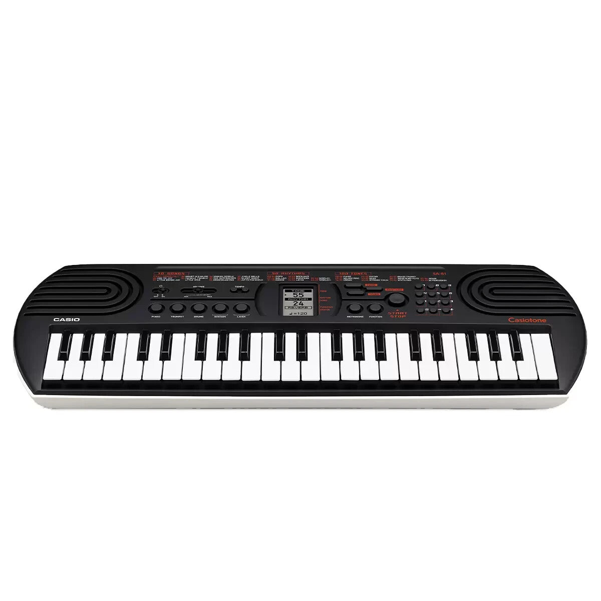 Casio Casiotone SA81 44-Key Musical Portable Mini Electric Keyboard Black