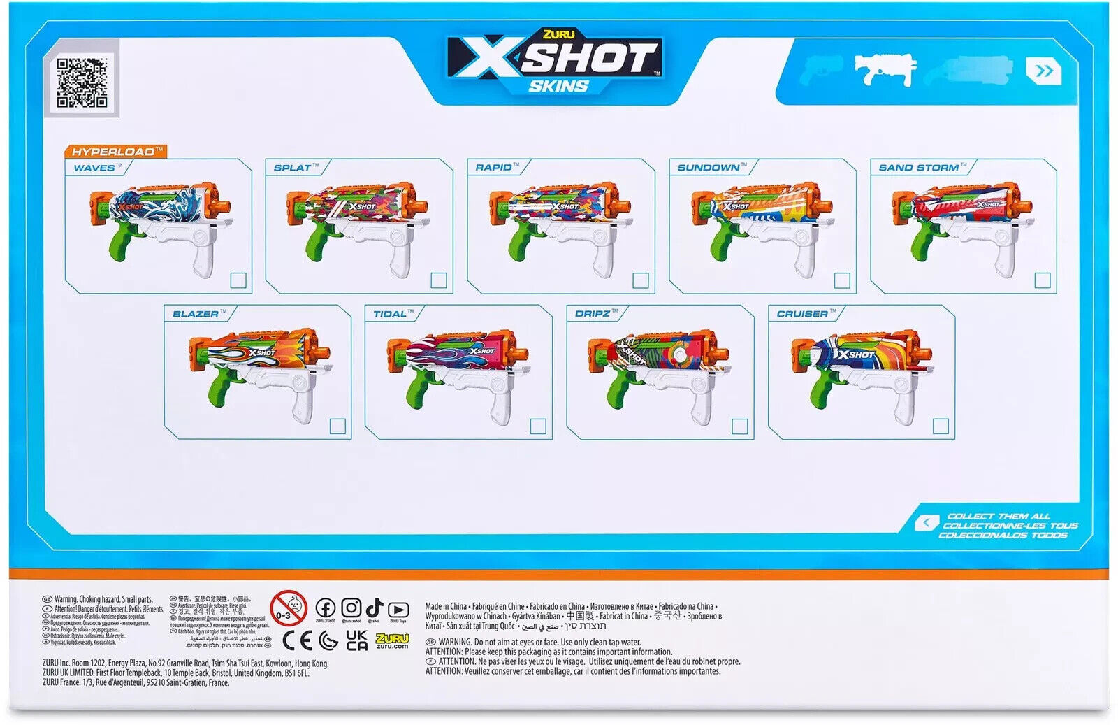 NEW Zuru X-Shot Fast Fill Skins - Hyperload WAVE Water Blaster