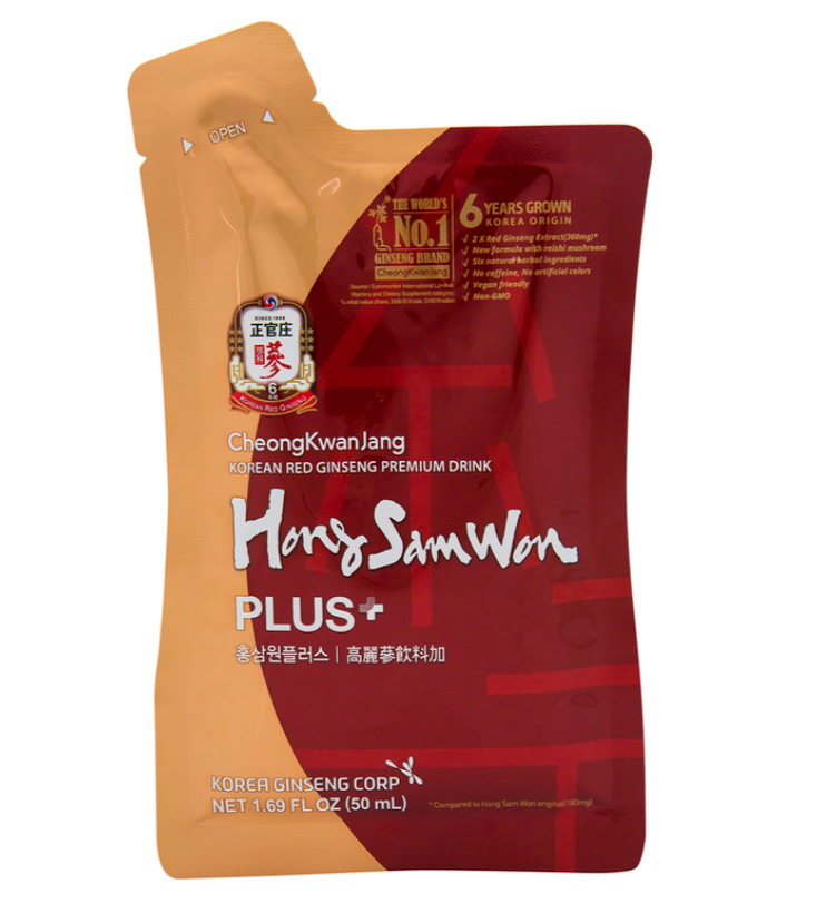 Hong Sam Won Plus Korean Red Ginseng Premium Drink Pouches 10/20/30 x 50ml 
