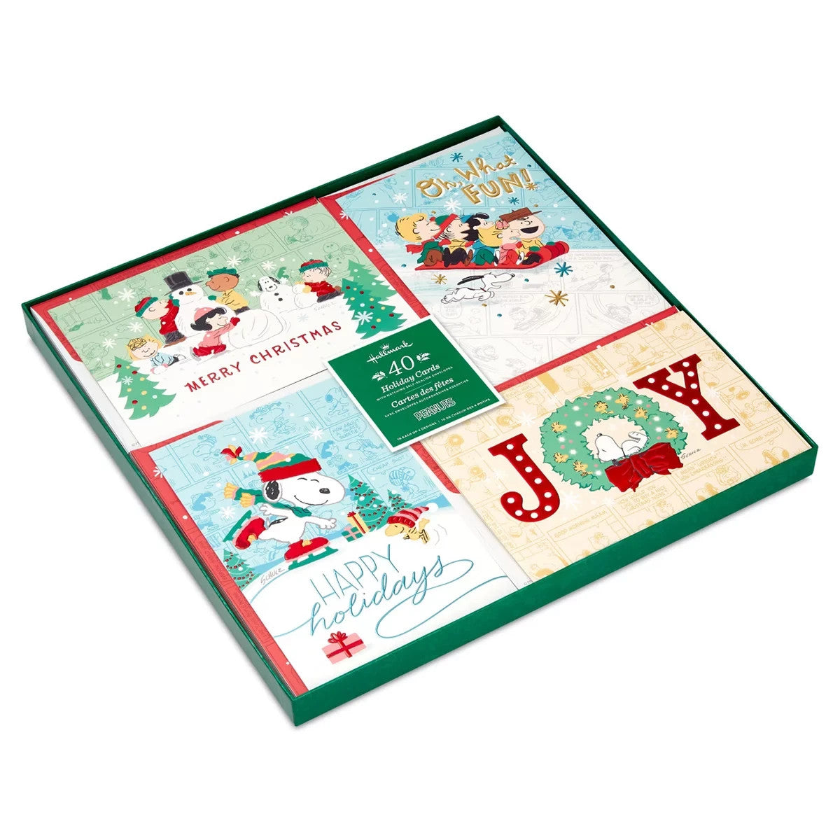 Hallmark Traditional Holiday Card Assortment 40 Pack - Peanuts Icons