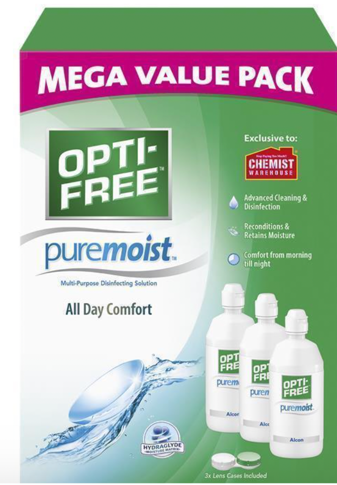 Opti Free Puremoist Mega Value Pack 3 x 300ml Exclusive Size