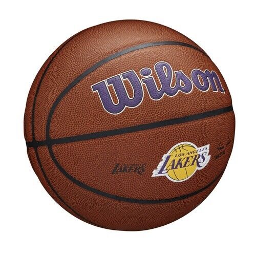 Wilson NBA Team Composite Leather LA Lakers Indoor Outdoor Basketball Size 7