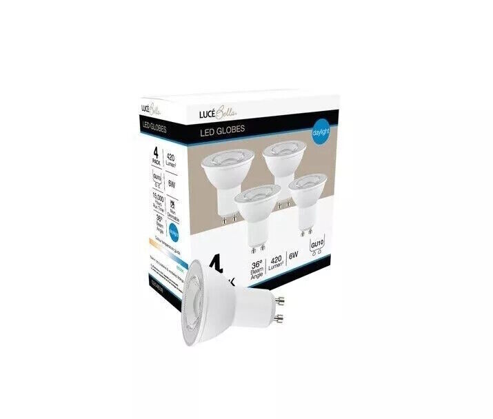 8x/4x 6W LED GU10 Downlight Globe Bulb 6500K Day light 3000K Warm White 420Lm