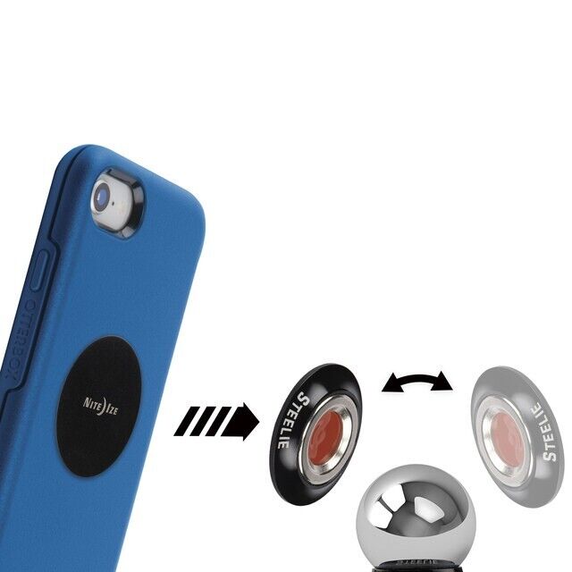 ATTRACT-I 3D Multifunctional Rotary Magnetic Smart Phone Car Holder WHITE base