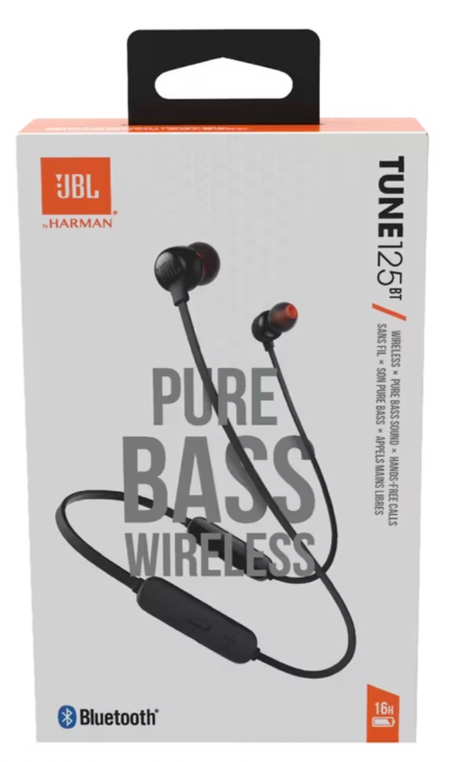 JBL TUNE 125BT Wireless In-Ear Headphones Black