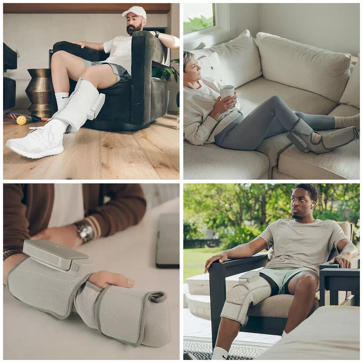 Homedics 4 in 1 Modulair Compression Massage Wraps Cordless Body System Bundle