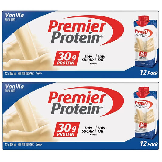 24x 32ml Premier Protein Vanilla Protein Shake - Total 325 ML Low Fat Low Sugar