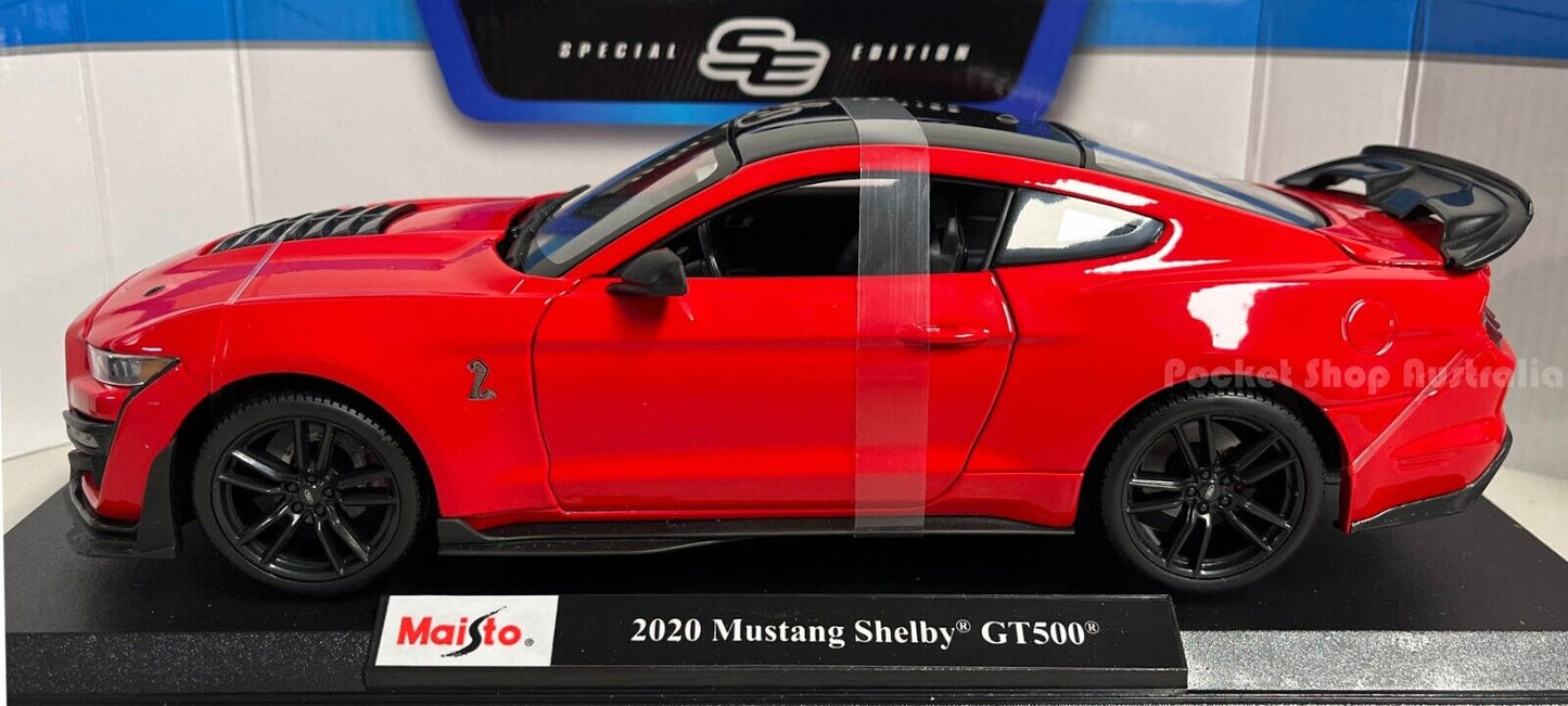 Maisto 2020 Mustang Shelby GT500 1:18 Metallic Red 1:18 Diecast model car
