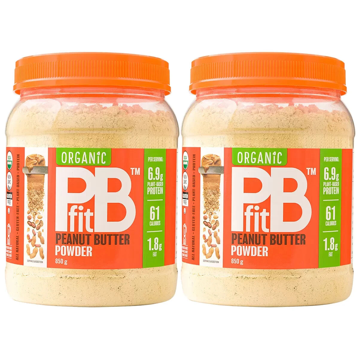 PBFit Organic Peanut Butter Protein Powder 2 x 850g Protein Powder